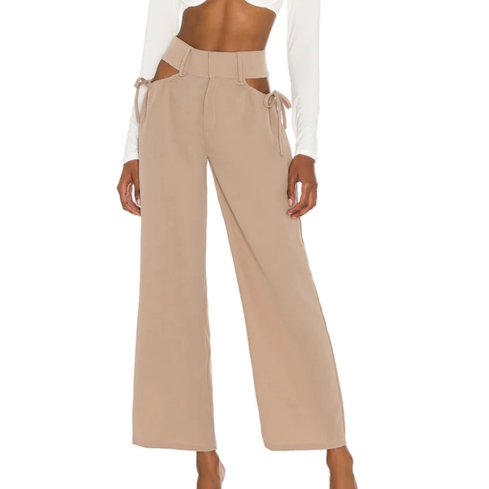 SOLD Superdown Benny Cut Out Pants in Khaki